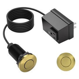 APIELE Garbage Disposal Air Switch Kit, Sink Top Push Button Switch for Food Waste Disposer, UL Listed 3.6" Long On/Off Air Button (Matte Rose Gold)