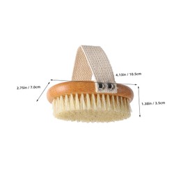 FOMIYES Ergonomic Design Body Brush Natural Boar Bristle Bath Brush Soft Bristles for Exfoliation and Relaxation