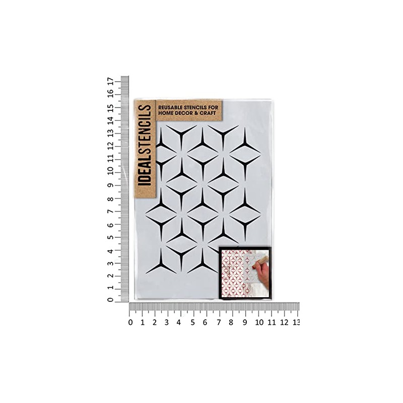 Geometric Pattern Stencil - Craft, Art, Decor - Paint Design