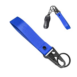 ZNDAW Motorcycle Keychain, Fabric Multifunctional Motorcycle Key Chain Holder, Anti-Lost Wrist Lanyard Key Chain (Blue)