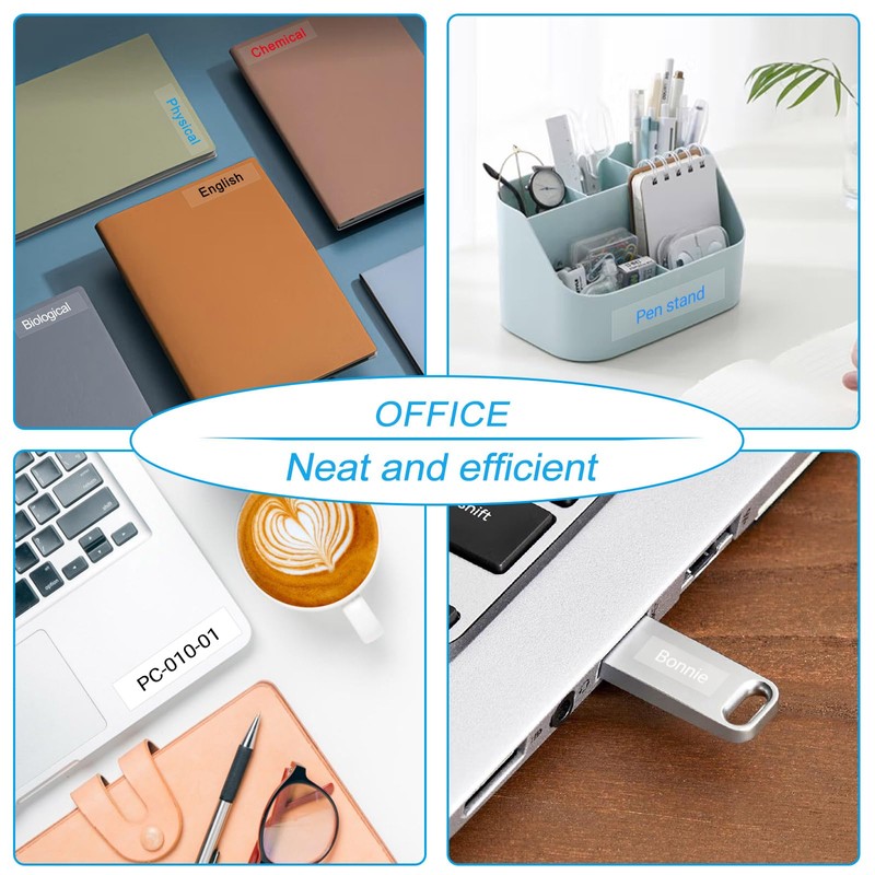 Lonitul 5P Compatible with DYMO Label Maker Refills D1 Clear/White