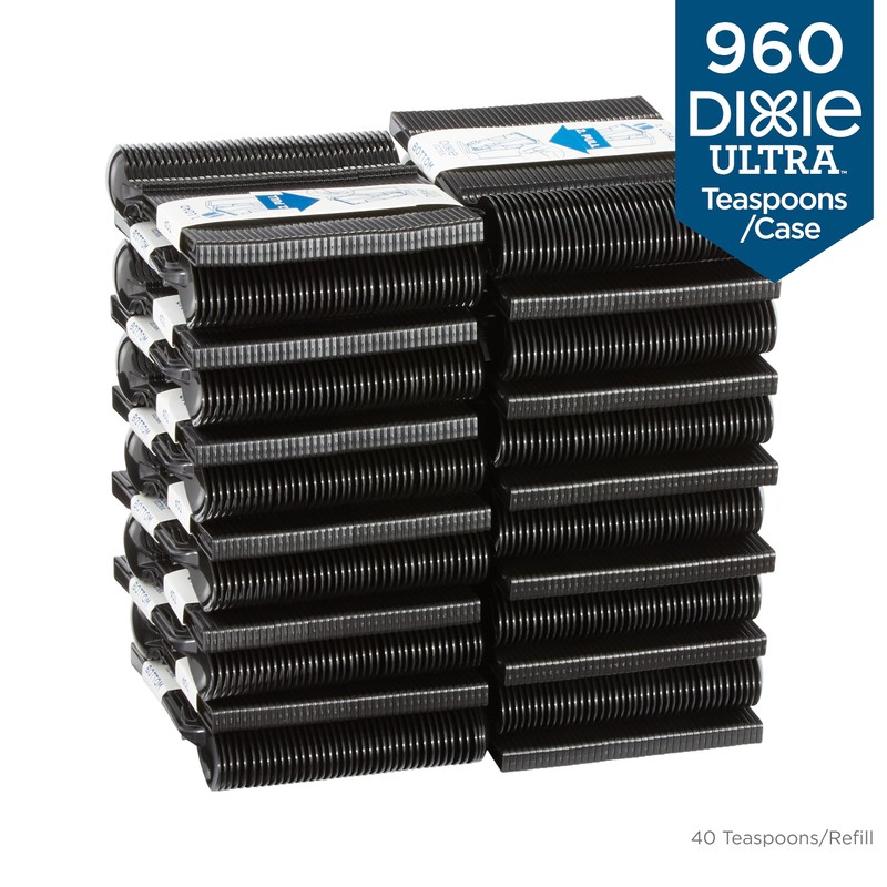 Dixie Ultra DUSSPT5 Polypropylene Soup Spoon Set, Black