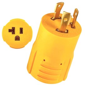 anlvico NEMA L5-30P to 5-15/ 20R RV Generator Shore Power Adapter, 30 Amp to 110V 15 Amp Household Regular Inlet Connect, 3 Prong Locking Generator 30A to 110V/120V for RVs & Marine