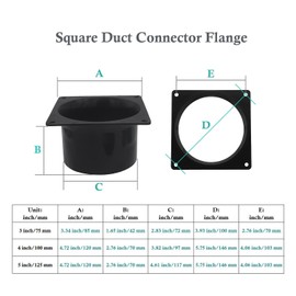 4 Inch Duct Connector Flange. JSIXASO ABS Straight Flange Connector for Ducting Tumble Dryer, Bathroom, Kitchen Extractor Fan and Inline Fan