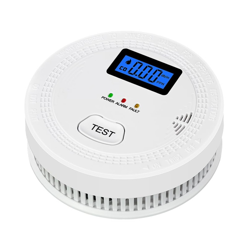 Smoke Detector and Carbon Monoxide Detector Combo with LED Indicators,