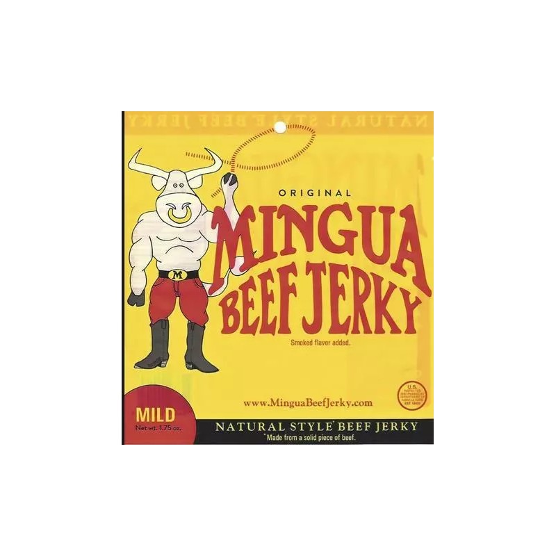 Mingua Mild Beef Jerky 3.5oz Bag [1-Bag]