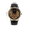 FORSINING Waterproof Automatic Mechanical Watch Men PU Strap WristwatchBlack Gold