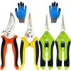 Pruning Shears, 5 Pack Garden Shears with Gardening gloves, Clippers