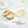 Dmaiy Gold Bracelets for Women Vintage Leopard Print Bracelet Layered