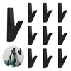JINTANG Set of 10 Coat Hooks Black Matt Acoustic Panels