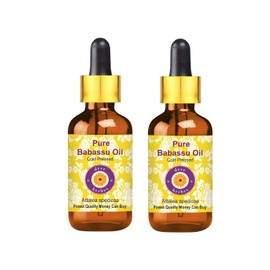 Deve Herbes Pure Babassu Oil (Attalea speciosa) with Glass Dropper Cold Pressed (Pack of Two) 100ml X 2 (6.76 oz)