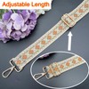 JZK Bohemian style brown-beige adjustable wide fabric bag strap with