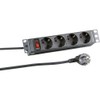EFB-Elektronik EK631DE.11 Inch Network Cabinet Power Strip with 2 Metal
