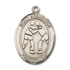 Bonyak Jewelry Saint Medal Collection Sterling Silver St. Sebastian/Wrestling Pendant