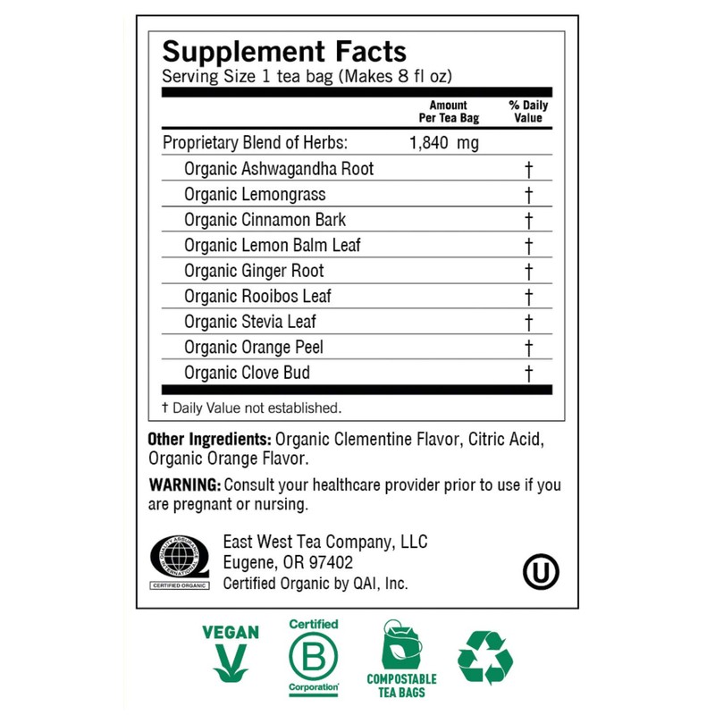 Yogi Tea Organic Sweet Clementine Stress Support Supplement, 16 Count