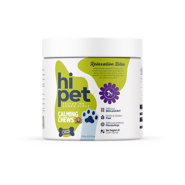 HiPet Hi Pet Calming Chews for Dogs, Reduces Stress and