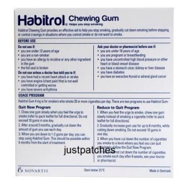 Habitrol Nicotine Gum 4mg FRUIT Flavor (204 Pieces, 1 Box) NEW 09/2025