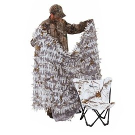 Silla Snow Hunter Realtree APS 3-D + Cubierta Sistema de Persianas de Tierra Caza Ciervo Pato