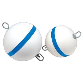 Taylor Made Products 22171, Sur-Moor Traditional Boat Mooring Buoy, Blue Stripe, 15 inch , White