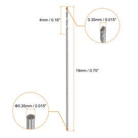 sourcing map 12pcs Micro Jobber Twist Drill Bits #79 0.35mm / 0.015" High Speed Steel HSS Mini Drilling Bit Tool for Stainless Steel Aluminum Wood Plastic