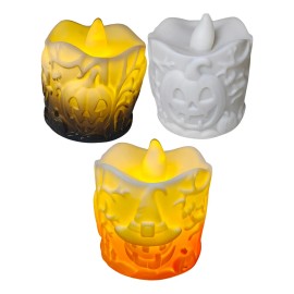 Velas Decorativas Luz Led 11cm X 10 3 Colores
