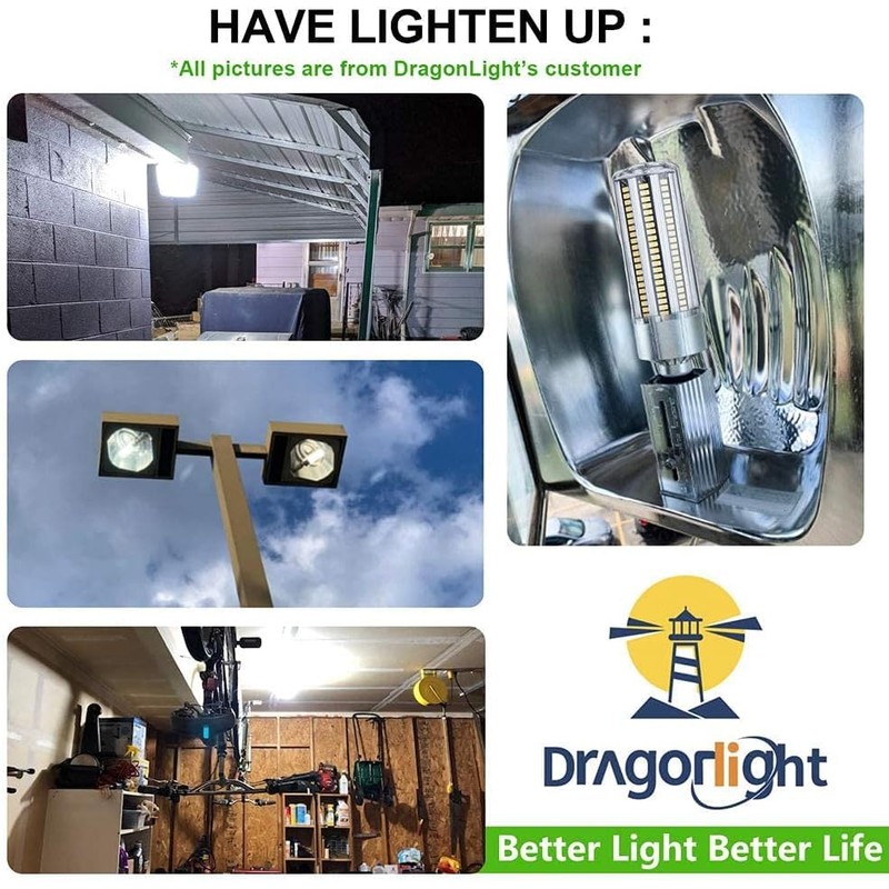 DragonLight 100W Commercial Grade Corn LED Light Bulb Fanless(800 Watt