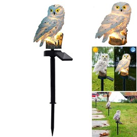 ALLOMN ALLOMN Solar Rasen Lampe, Outdoor Solar Licht Garten Dekoration Lampe Wasserdichte Weg Rasen Garten Lampen Eule Design (Wei?)