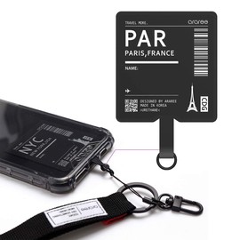 araree TAG HOLDER AR19142 (Black Genuine Japanese Dealer) External Strap Hole PARIS [Strap Holder / Combination with Your Favorite Strap]