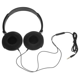 TEHAUX Lightweight Foldable Over Ear Headphones with Microphone Volume Control Comfortable Design for Smartphones PC Laptop and Tablet Black