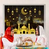 4 Sheets Gold Glitter Eid Mubarak Window Stickers Ramadan Kareem