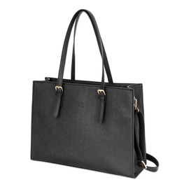 Venice 15.6 Laptop Tote Bag for Women - Stylish Vegan Leather, Spacious & Organized, Crossbody or Handheld, Water-Resistant, Perfect for Work & Play - 440615