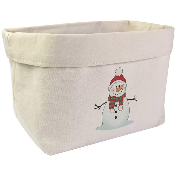 Large 'Happy Snowman' Canvas Organiser/Storage Bag (OR00014722)