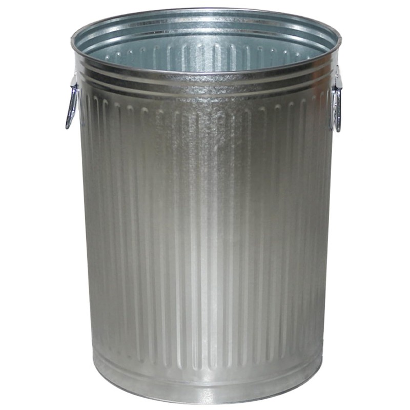 MARKSON 20 Gallon Trash Can with Lid Round Galvanized Steel