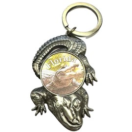 Westmon Works Gator Keychain Pewter Metal Alligator Souvenir of Florida Car Accessory