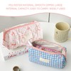 2 Bow Plaid Pen Bags, Portable Storage Bags, Cute Pencil