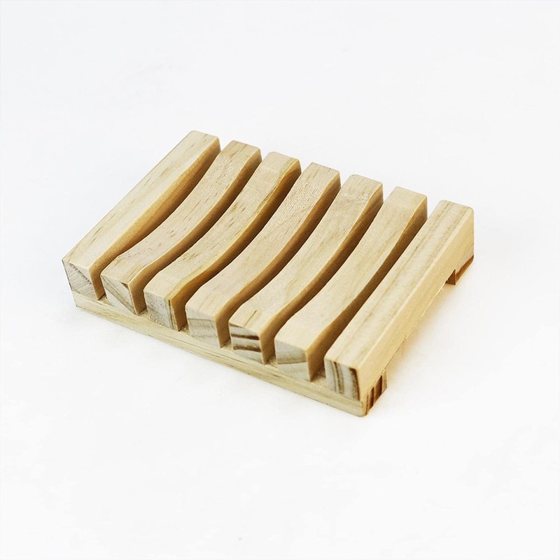 Kandid Natural Bamboo Soap Dish - Eco-Friendly Soap Holder with
