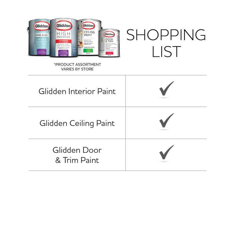 Glidden Ceiling Paint White Flat Finish Quart