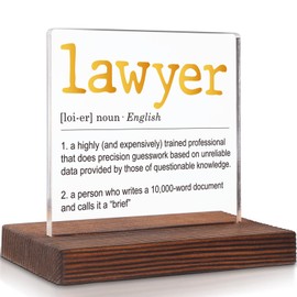 Lawyer Definition Gifts for Women, Funny Legal Gift for Men Women, Birthday Appreciation Gift for Lawyer Law Students, Attorney Gift, Lawyer Office Desk Decorative Signs Plaques WOW17