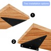 Gentpovth Pack of 4 Floating Shelf Brackets, 90 x 100