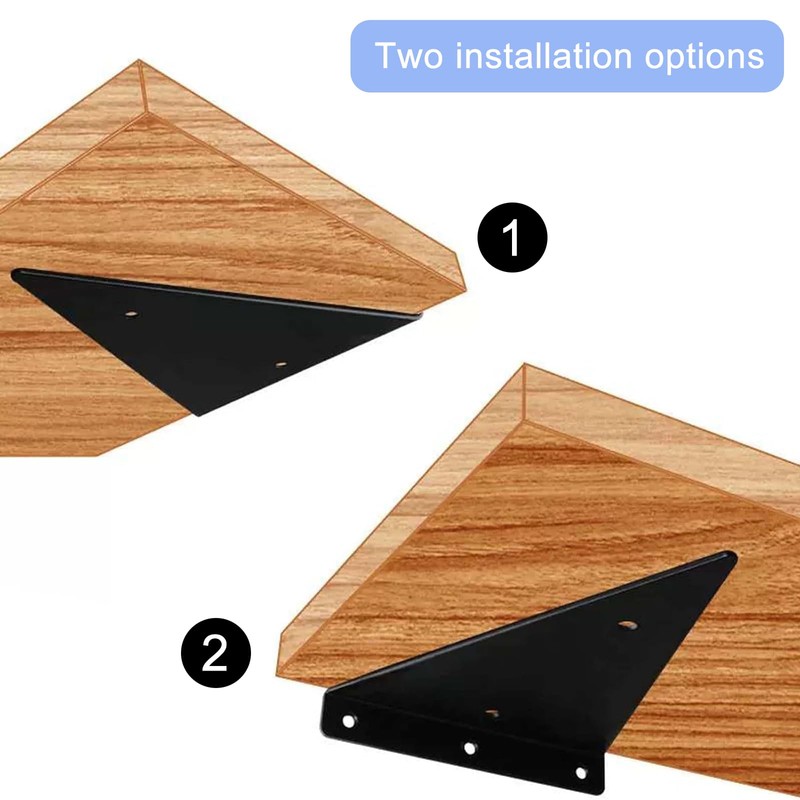 Gentpovth Pack of 4 Floating Shelf Brackets, 90 x 100