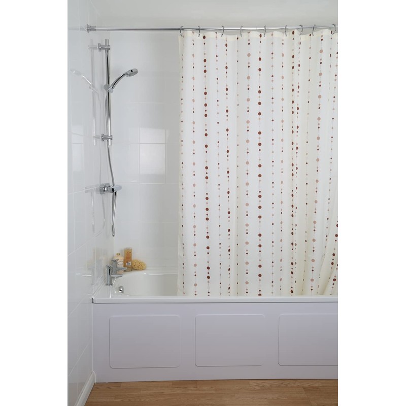 Croydex Dotty Textile Shower Curtain,1800 x 1800mm