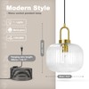 Soutas Clear Glass Hanging Light with Plug in Cord, Mid