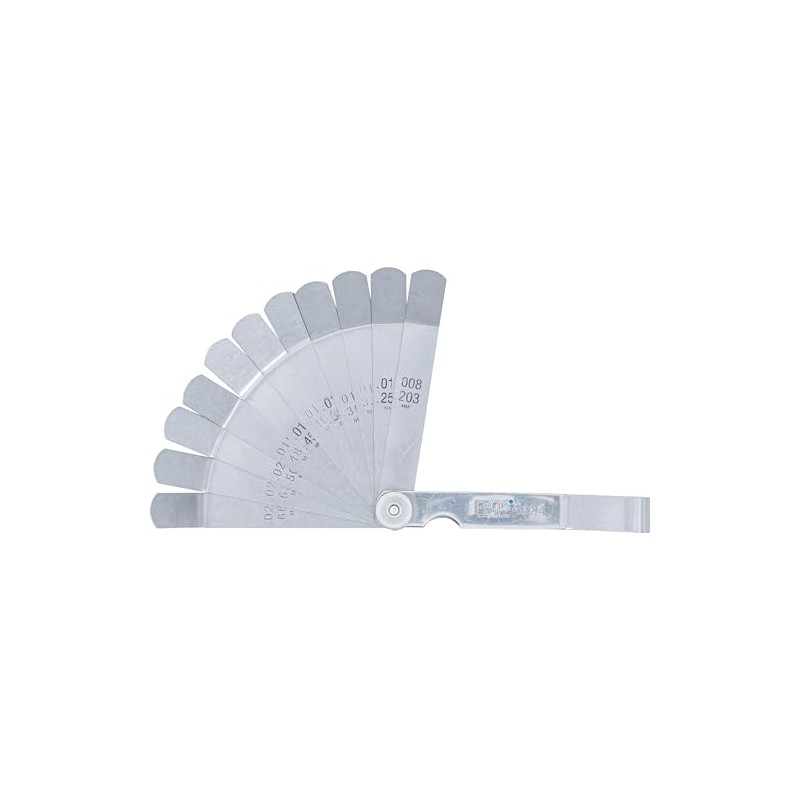 BGS 3184 12 Blades Precision Feeler Gauges Bent, Silver
