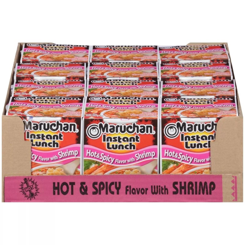 Maruchan Instant Lunch Hot & Spicy Shrimp, Ramen Noodle Soup,