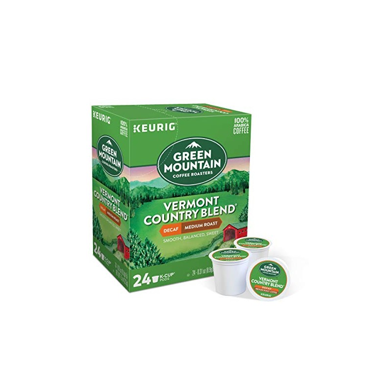 Green Mountain Coffee Vermont Country Blend Decaf, 24 Count K-Cups