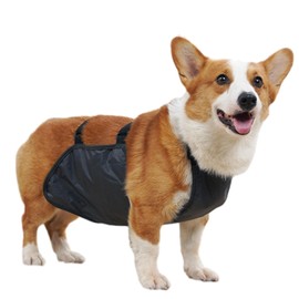 UOSIA Waterproof Pet Clothes Dog Rain Jacket Belly Cover Corgi Raincoat Dog Bellyband Breathable Anti-Dirty Puppy Outfits Doggy Raincoat Dog Belly Protector