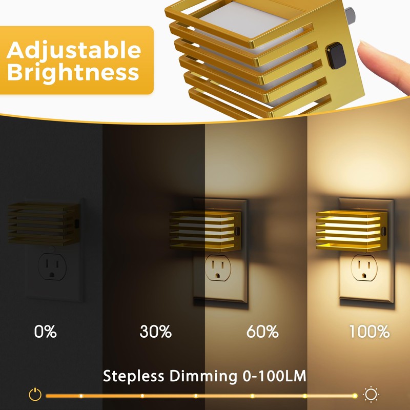 L LOHAS LED Night Lights Plug into Wall, 2 Pack
