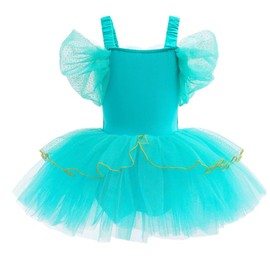 Dressy Daisy Arabian Princess Ballet Leotards Tutu Dress for Little Girls Dance Costume with Tulle Skirt Size 6-7