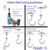 Evsteluo Large Swag Ceiling Hooks Heavy Duty Swag Hook with