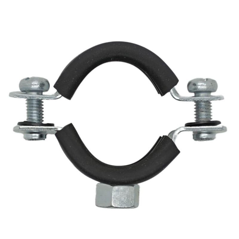 10x 48-53 mm Screw Pipe Clamps Galvanised Steel Pipe Clamps